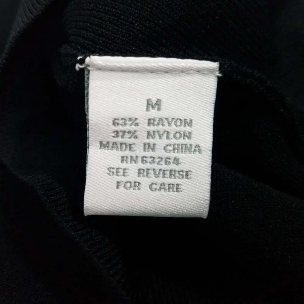 Dressbarn Ribbed classy black 3/4 sleeve cardigan - Picture 6 of 7